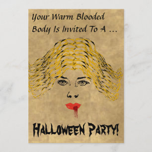 Inbjudan till Vampyre Halloween fest