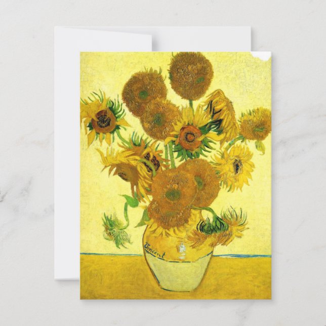 Inbjudan till Van Gogh-blommor (Framsida)