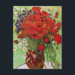 Inbjudan till Van Gogh Red Poppies och Daisys<br><div class="desc">Van Gogh Red Poppies and Daises inbjudan. Oljemålning på arbetsyta från 1890. En färgstark blommålning av Van Gogh, som inte är lika berömd som hans berömda vas av solblommor, är ännu ett charmerande inlägg i konstnärens omfattande katalog över blommigt som fortfarande lever. En underbar gåva till fläkt av poppies, blommigt...</div>