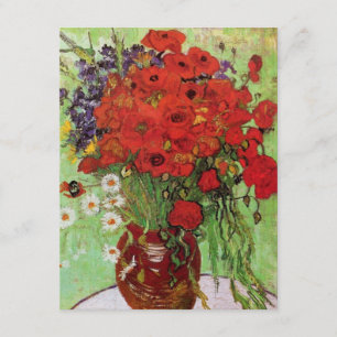 Inbjudan till Van Gogh Red Poppies och Daisys