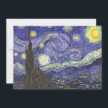 Inbjudan till Van Gogh Starry Night Vintage bröllo<br><div class="desc">Lätt att anpassa bröllopsinbjudan. Klicka på "anpassa" om du vill ändra bakgrunden till färg eller teckensnittet. Ändra texten för att skapa en anpassningsbar och en unik inbjudan för valfri händelse eller party! Starry Night av Vincent van Gogh är en vintage bra konst post impressionism landskapsmålning med en syn från van...</div>