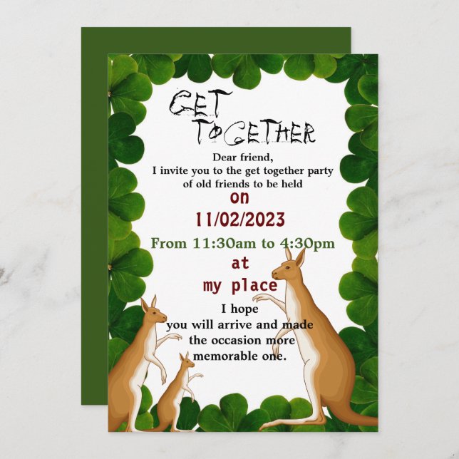 Inbjudan till vängrupper (Fram/baksida)