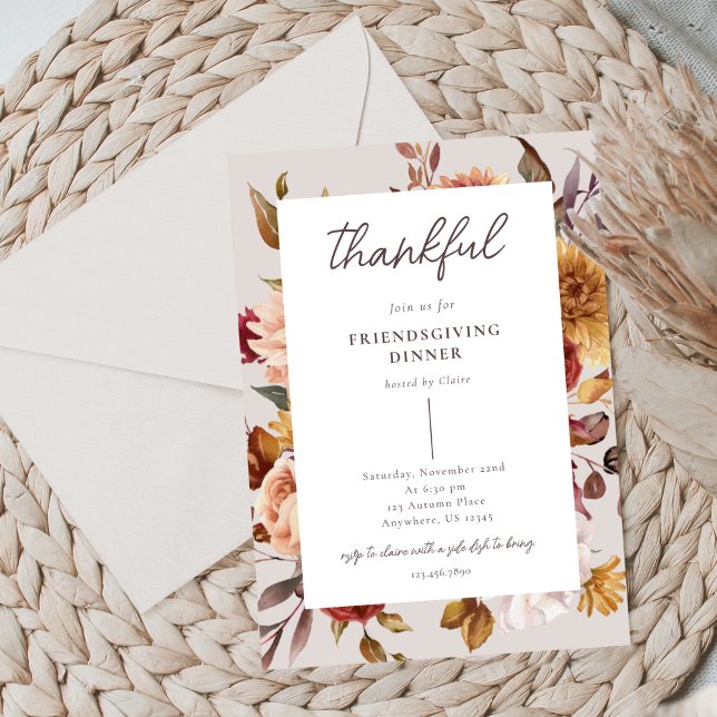 Inbjudan till Vännernas Thanksgiving-middag  (Skapare uppladdad)