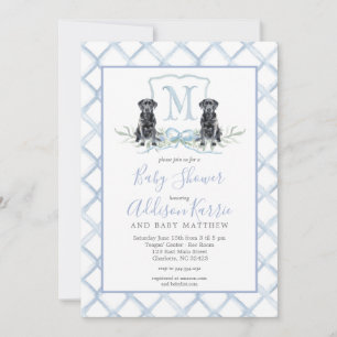 Inbjudan till Vapenskölden Baby Shower för Hund me