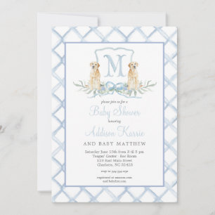 Inbjudan till Vapenskölden Baby Shower för Hund me