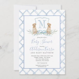 Inbjudan till Vapenskölden Baby Shower för Hund me