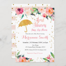 Inbjudan till Vår April Shower Hämta maj-blommor