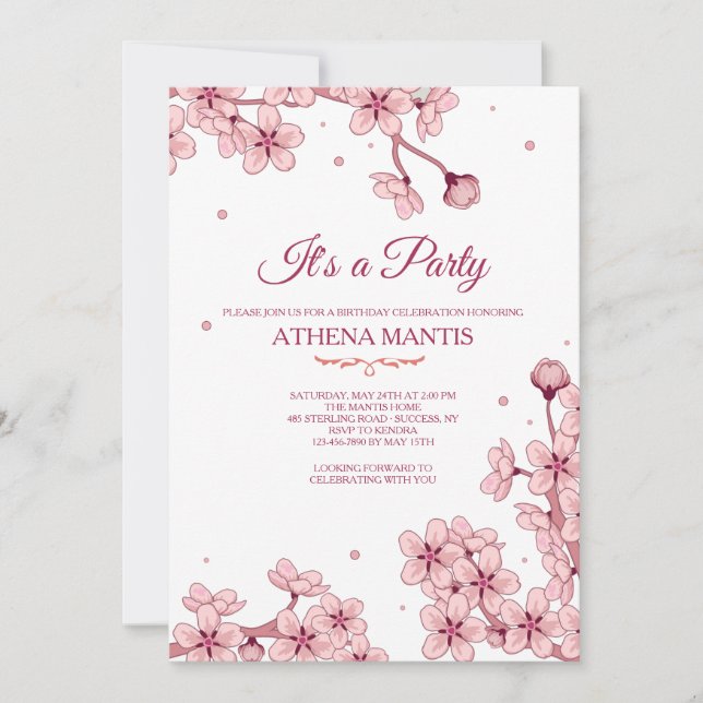 Inbjudan till Vår Blommars (Framsida)