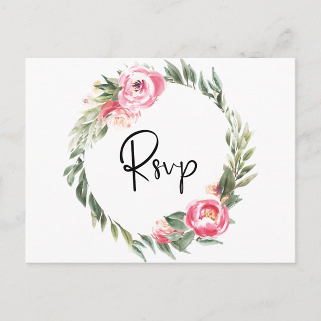 Inbjudan till Vår Blommigt Blooms Garden Wedding (Framsida)