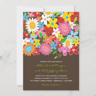 Inbjudan till vår blommor Garden Whimsical Wedding