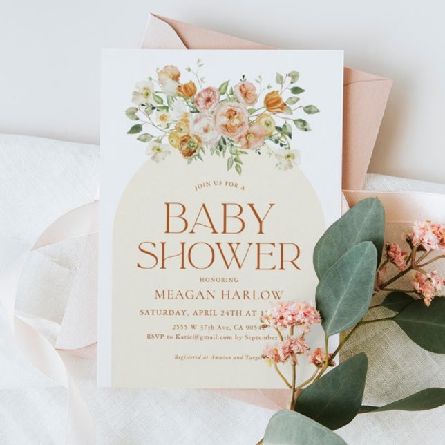 Inbjudan till vår Boho Flowers Girl Baby Shower (Skapare uppladdad)