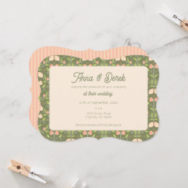 Inbjudan till Vår Garden Scalloped Wedding