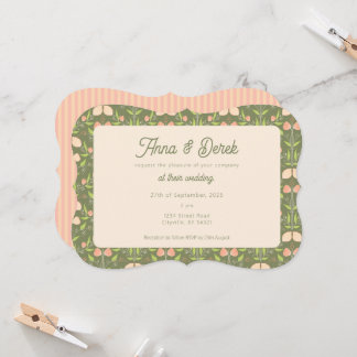 Inbjudan till Vår Garden Scalloped Wedding