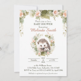 Inbjudan till vår Hedgehog Baby Shower