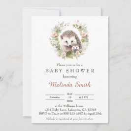 Inbjudan till vår Hedgehog Baby Shower