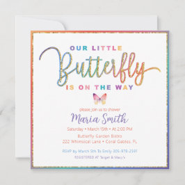 Inbjudan till vår lilla fjäril Baby Shower
