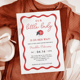 Inbjudan till vår lilla ladybug Girl Baby Shower