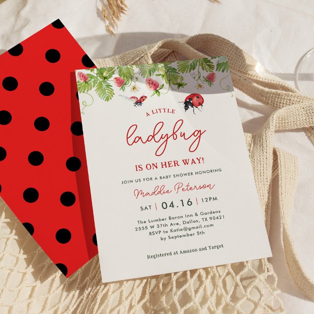 Inbjudan till vår Little Ladybug Girl Baby Shower (Skapare uppladdad)