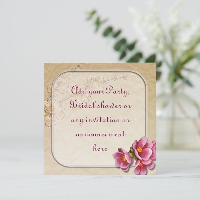 Inbjudan till Vår Party eller inbjudan för flera ä (Stående Fram)