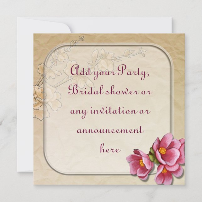 Inbjudan till Vår Party eller inbjudan för flera ä (Framsida)