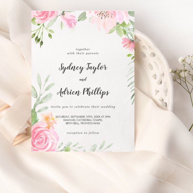 Inbjudan till Vår Peony Avslappnad Wedding (Skapare uppladdad)