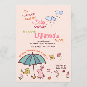 Inbjudan till vår Showers Baby Shower