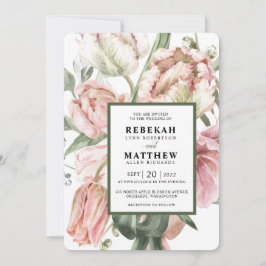 Inbjudan till Vår Tulip Watercolor Bouquet