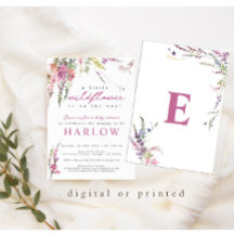 Inbjudan till vår Wildblomma Baby Shower