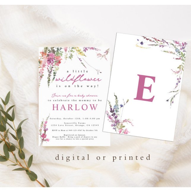 Inbjudan till vår Wildblomma Baby Shower (Skapare uppladdad)