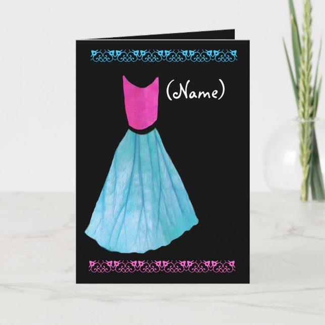 Inbjudan till värdinna ROSA och BLUE Gown (Framsida)