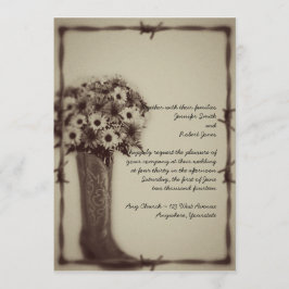 Inbjudan till Väster Boot Daisy Bouquet Vintage br