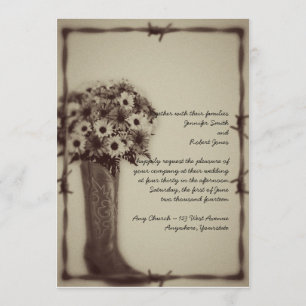 Inbjudan till Väster Boot Daisy Bouquet Vintage br