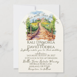 Inbjudan till Vatercolor Vineyard Wedding
