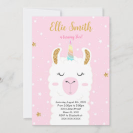 Inbjudan till Vatten Färg Llama