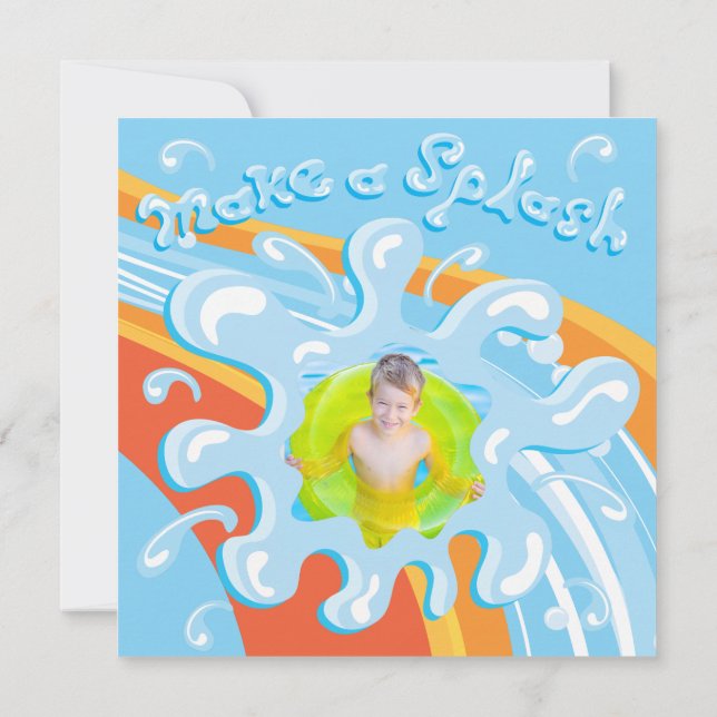 Inbjudan till vatten Park Bassäng-partiet (Baksida)