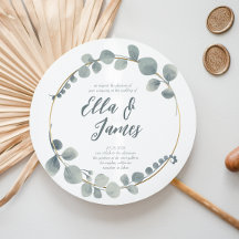 Inbjudan till vattenfärg Eucalptus Wandebröllop