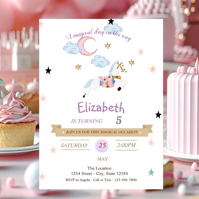 Inbjudan till vattenfärgen Little Pony Birthday (Skapare uppladdad)