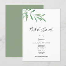 Inbjudan till vattenfärgen Olive Gren