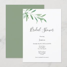 Inbjudan till vattenfärgen Olive Gren