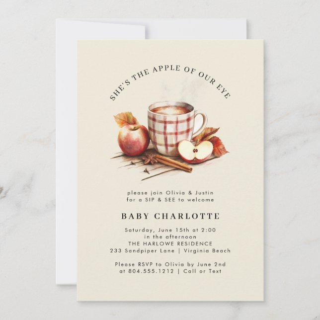 Inbjudan till vattenfärgsbabykläder och visning av (Framsida)