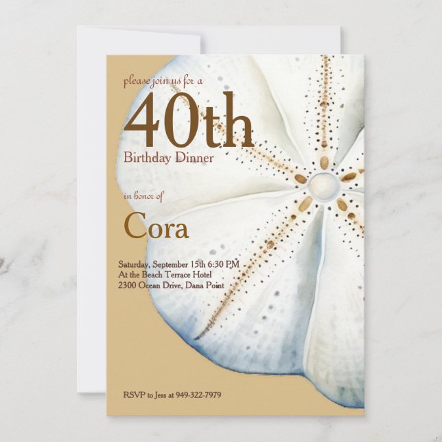 Inbjudan till vattenfärgsblad och dollarns födelse (Framsida)