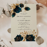 Inbjudan till vattenfärgsbröllop i Guld och Grönt<br><div class="desc">Vår samling "'Watercolor Guld Ro Bröllop'" har en rik vattenfärgsbakgrund i emerald och sapphire med ro i samma färg och guld löv. Dekorativt brev är en del av ett anpassningsbar-skript, men kan införlivas i en monogramdesign på din begäran. Checka ut vår butik om du vill ha fler objekt från den...</div>