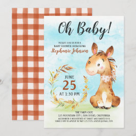 Inbjudan till vattenfärgsgrupp för babyskor för la