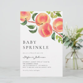 Inbjudan till vattenfärgspersikor sommaren Baby Sp