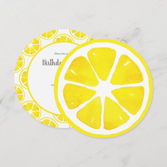 Inbjudan till vattenfärgssegment och Mönster (Fram/baksida)