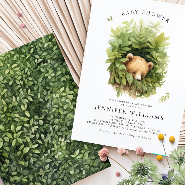 Inbjudan till vattentorkare Sky Bear Baby Shower (Skapare uppladdad)