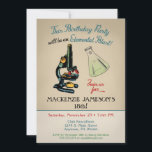 Inbjudan till vetenskapens födelsedag mikroskop<br><div class="desc">Den här färgstarka vetenskapen födelsedagsfest inbjudan har ett vintage mikroskop på en bräcklig neutralt. Perfektens smarta inbjudan för tonåring,  interpoleringar,  tjugonde trettionde 35en 40:e fyrtiofemte femtiofemte femtiofemte sextionde 65en 70:e 85:e 75:e-90:e och alla åldrar!</div>