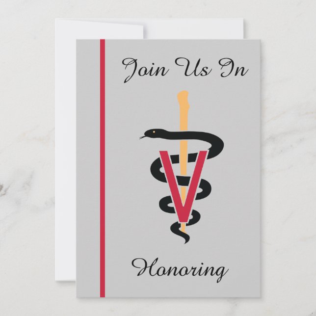 Inbjudan till veterinär Pension Firande (Framsida)