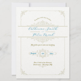 Inbjudan till Victorian Vintage bröllop