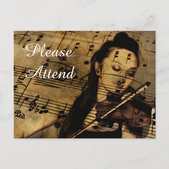 Inbjudan till videokamera eller konsertmusik för f (Framsida)